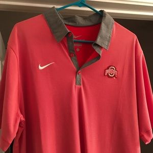 Nike Ohio State Mens L Dri-Fit Polo.